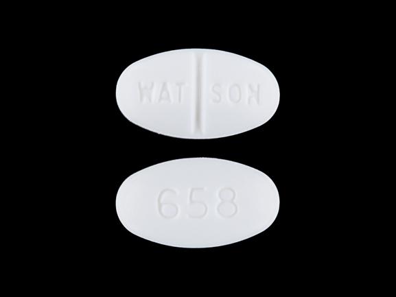 White Oval pill with imprint WATSON;658 — Buspirone HCl Buspirone hydrochloride 10 mg; (view 2)
